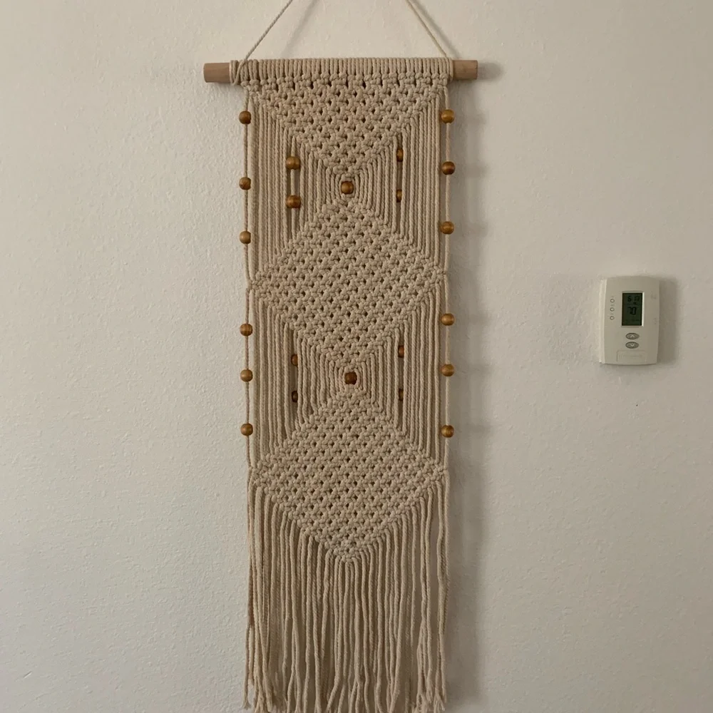 Karma living wall boho chic Macrame Bubble Fabric Art wall hanging 15/32”